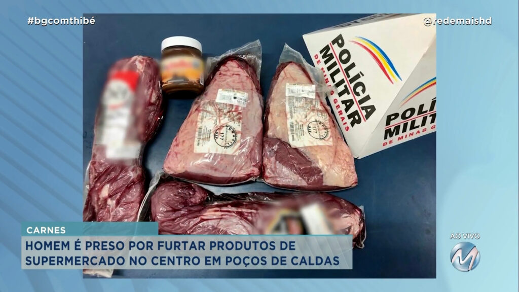 HOMEM É DETIDO POR FURTO DE CARNE