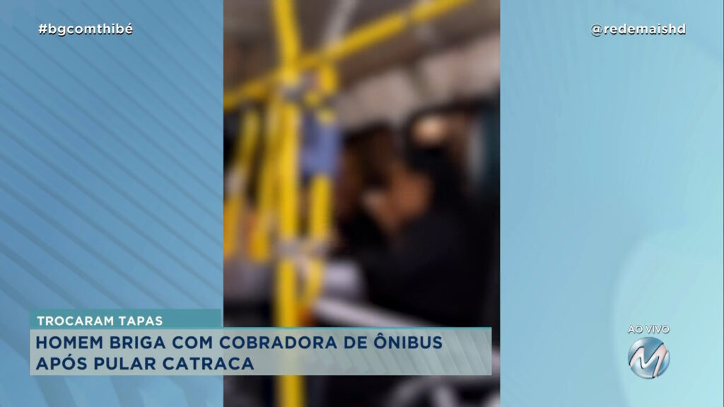 PASSAGEIRO E COBRADORA SE AGRIDEM DENTRO DE ÔNIBUS