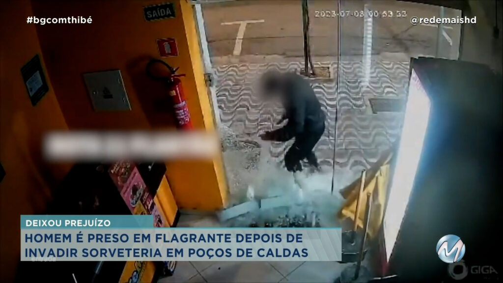 HOMEM INVADE SORVETERIA EM POÇOS DE CALDAS