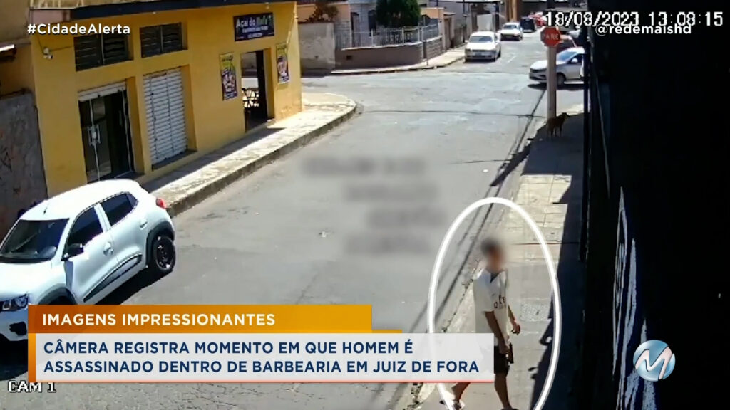 IMAGENS IMPRESSIONANTES: CÂMERA REGISTRA MOMENTO EM QUE HOMEM É ASSASSINADO DENTRO DE BARBEARIA EM JUIZ DE FORA