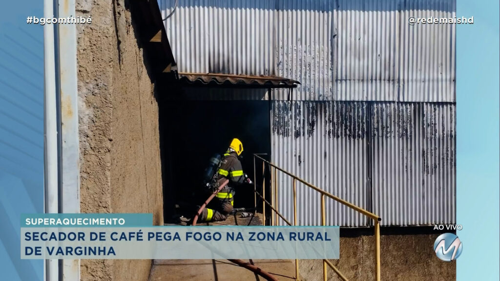 SECADOR DE CAFÉ PEGA FOGO NA ZONA RURAL DE VARGINHA