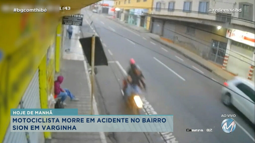 BATEU NO POSTE: MOTOCICLISTA MORRE EM ACIDENTE NO BAIRRO SION EM VARGINHA