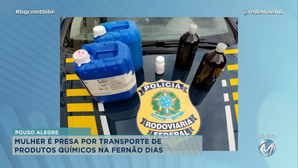 MULHER É PRESA POR TRANSPORTE DE PRODUTOS QUÍMICOS NA FERNÃO DIAS