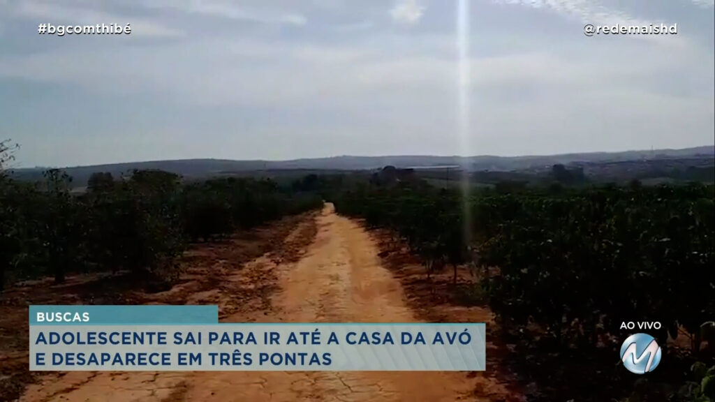 ADOLESCENTE SAI PARA IR ATÉ A CASA DA AVÓ E DESAPARECE EM TRÊS PONTAS