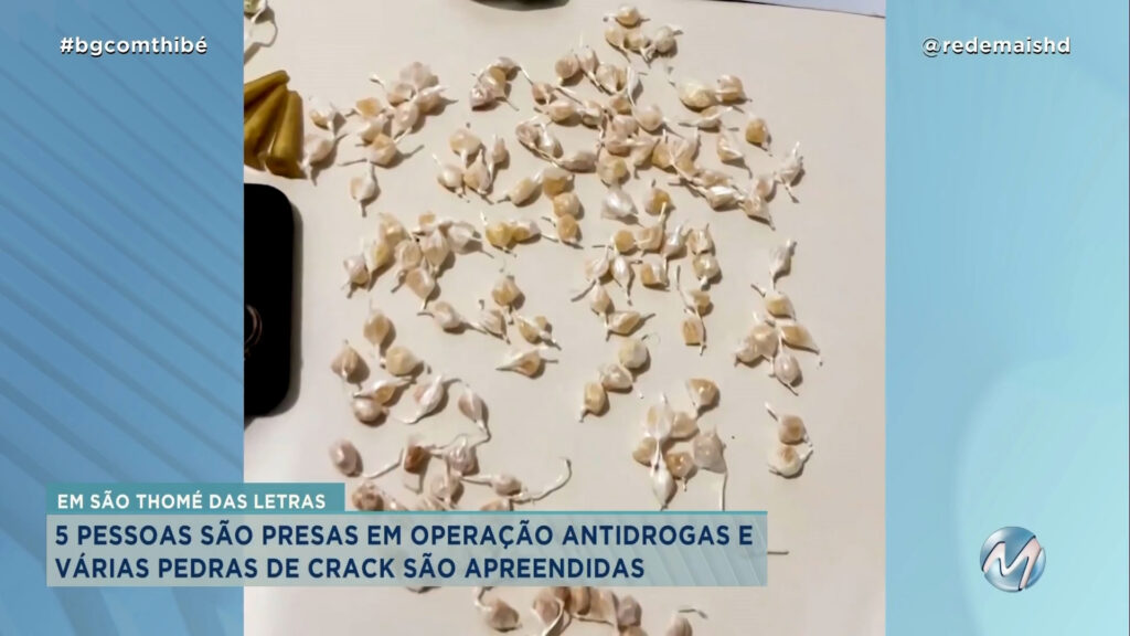 SÃO THOMÉ DAS LETRAS: 5 PESSOAS SÃO PRESAS EM OPERAÇÃO ANTIDROGAS