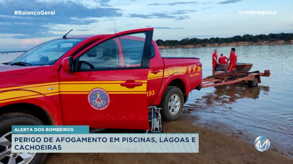 BOMBEIROS ALERTAM SOBRE AFOGAMENTO EM PISCINAS, LAGOAS E CACHOEIRAS