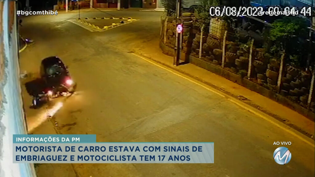 PASSAGEIRA É ARREMESSADA E MOTOCICLISTA ARRASTADO EM ACIDENTE EM ANDRADAS