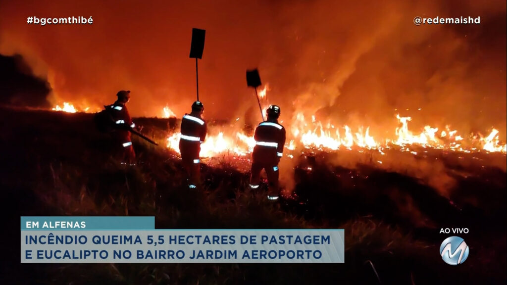 INCÊNDIO ASSUSTA MORADORES NO JARDIM AEROPORTO EM ALFENAS
