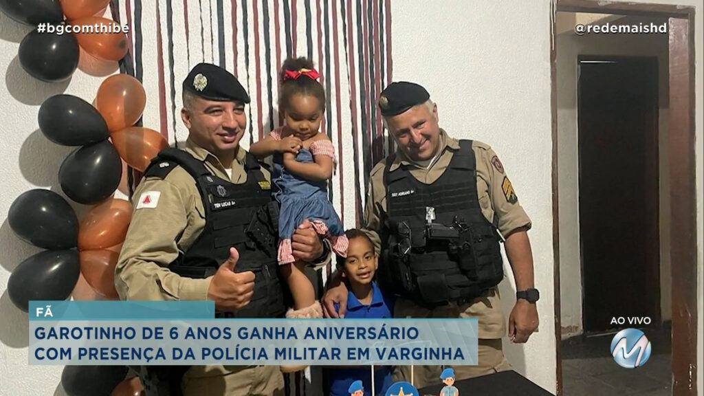 FÃ DA PM: GAROTINHO COMEMORA 6 ANOS COM A PRESENÇA DA POLÍCIA MILITAR EM VARGINHA