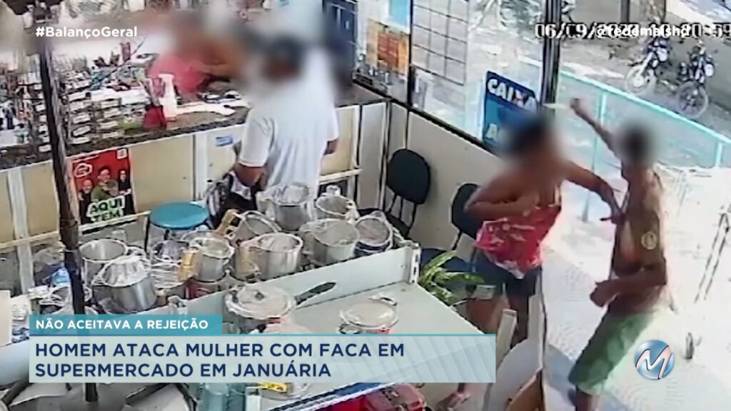 HOMEM ATACA MULHER COM FACA EM SUPERMERCADO EM JANUÁRIA