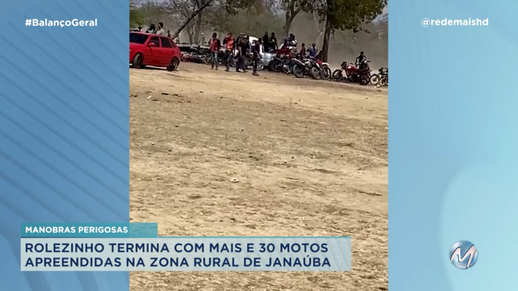 ROLEZINHO TERMINA COM MAIS E 30 MOTOS APREENDIDAS NA ZONA RURAL DE JANAÚBA