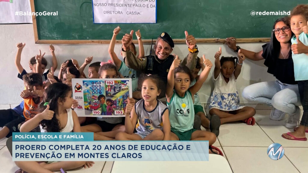 PROERD COMPLETA 20 ANOS DE EDUCAÇÃO E PREVENÇÃO EM MONTES CLAROS