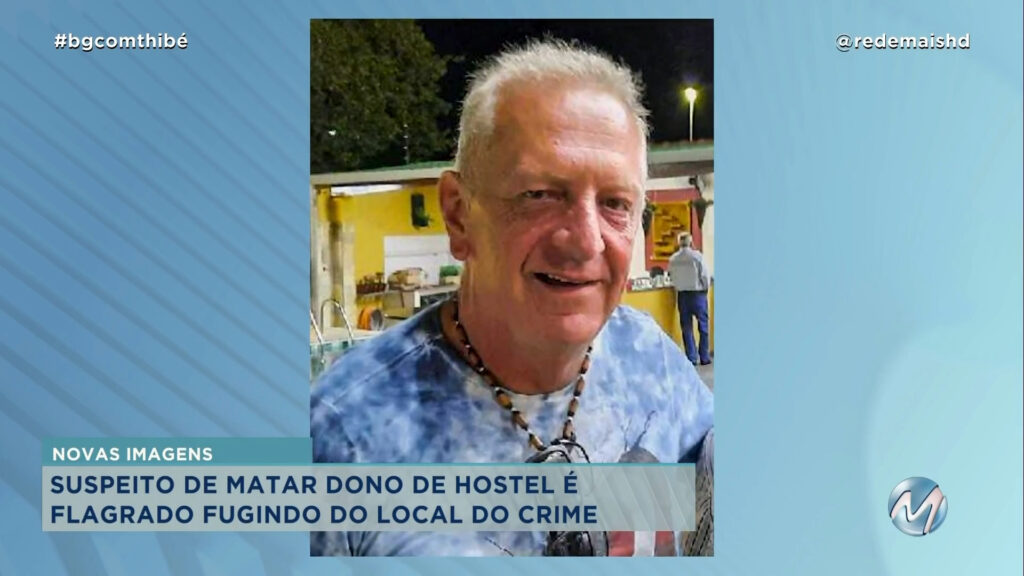 NOVAS IMAGENS: SUSPEITO DE MATAR DONO DE HOSTEL É FLAGRADO FUGINDO DO LOCAL DO CRIME