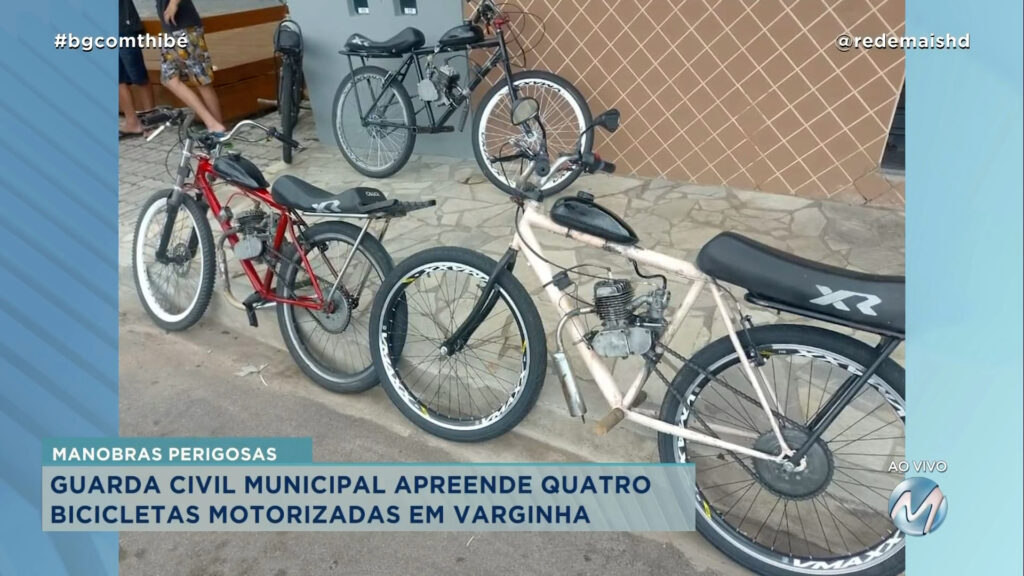 GUARDA CIVIL MUNICIPAL APREENDE QUATRO BICICLETAS MOTORIZADAS EM VARGINHA