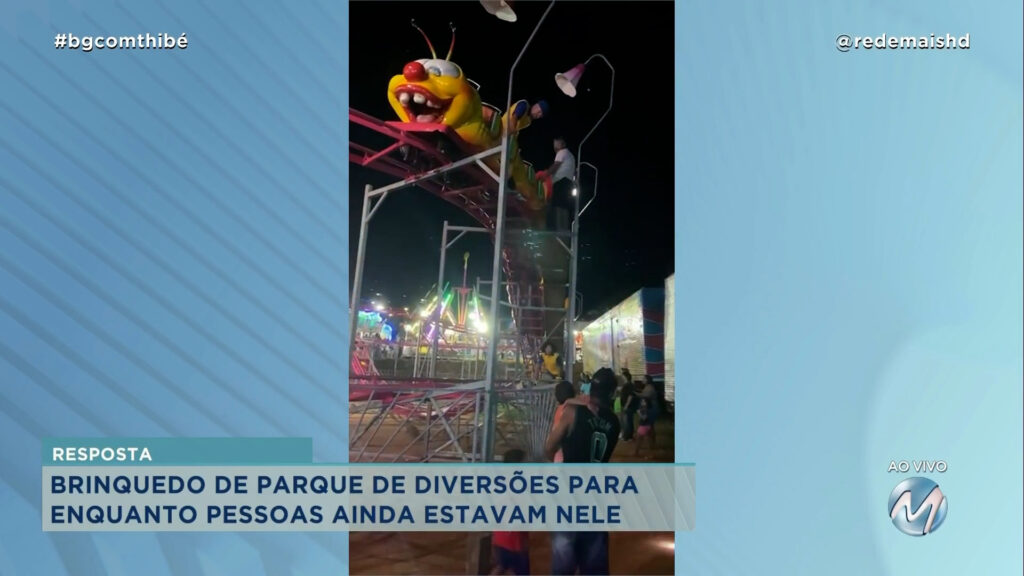 EMPRESA RESPONSÁVEL POR BRINQUEDO DE PARQUE DE DIVERSÕES SE PRONUNCIOU SOBRE VÍDEO