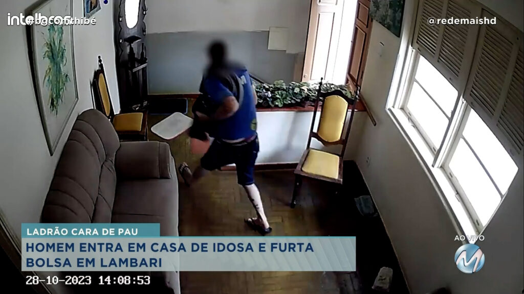 FLAGRANTE DE FURTO: HOMEM ENTRA NA CASA DE IDOSA EM LAMBARI