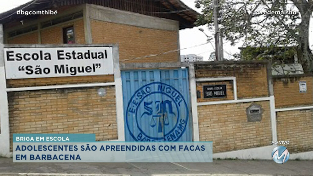 ADOLESCENTES SÃO APREENDIDAS COM FACAS EM BARBACENA DURANTE BRIGA EM ESCOLA