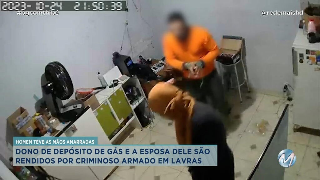 DONO DE DEPÓSITO DE GÁS TEM AS MÃOS AMARRADAS POR LADRÃO DURANTE ASSALTO EM LAVRAS