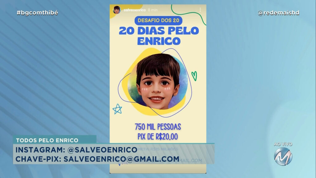 #SALVEOENRICO: FAMÍLIA PEDE AJUDA PARA ARRECADAR R$ 15 MILHÕES PARA TRATAMENTO DE DOENÇA RARA