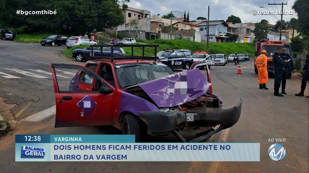 DOIS HOMENS FICAM FERIDOS EM ACIDENTE EM VARGINHA