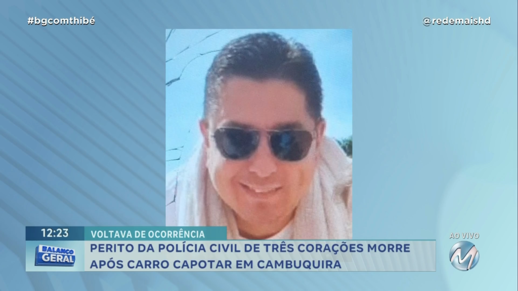 PERITO DA POLÍCIA CIVIL DE TRÊS CORAÇÕES MORRE APÓS CAPOTAR CARRO