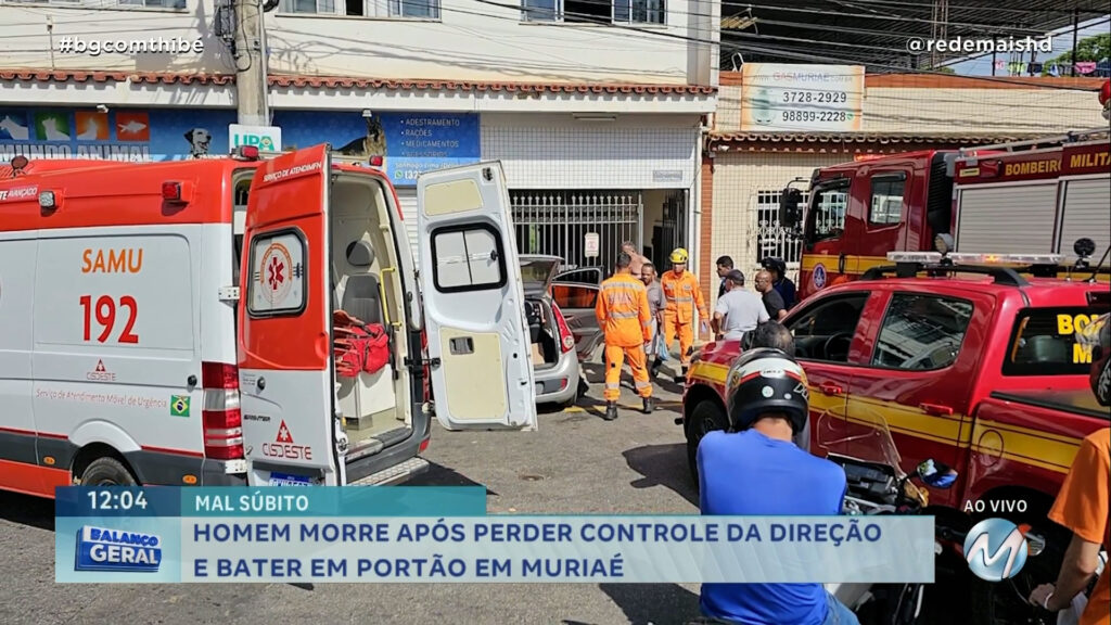 MAL SÚBITO: HOMEM MORRE APÓS BATER CARRO EM PORTÃO EM MURIAÉ