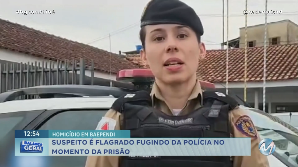 SUSPEITO É FLAGRADO FUGINDO DA POLÍCIA NO MOMENTO DA PRISÃO EM BAEPENDI