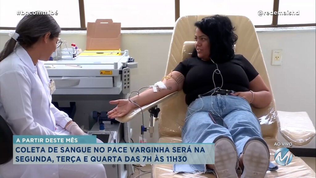 SERVIÇO DE COLETA DE SANGUE É AMPLIADO PARA TRÊS VEZES NA SEMANA NO PACE VARGINHA