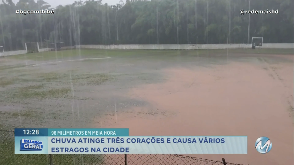 CHUVA ATINGE TRÊS CORAÇÕES E CAUSA VÁRIOS ESTRAGOS NA CIDADE