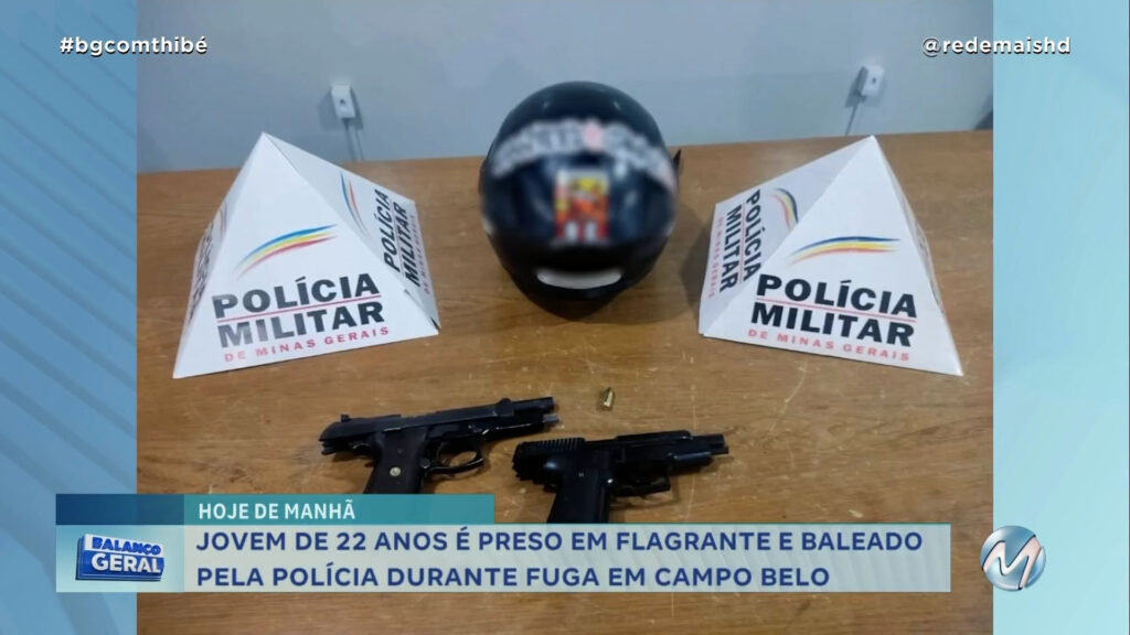 JOVEM É PRESO EM FLAGRANTE E BALEADO PELA POLÍCIA DURANTE FUGA EM CAMPO BELO