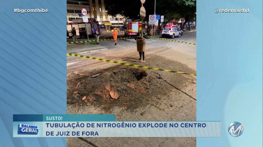 TUBULAÇÃO DE NITROGÊNIO EXPLODE NO CENTRO DE JUIZ DE FORA