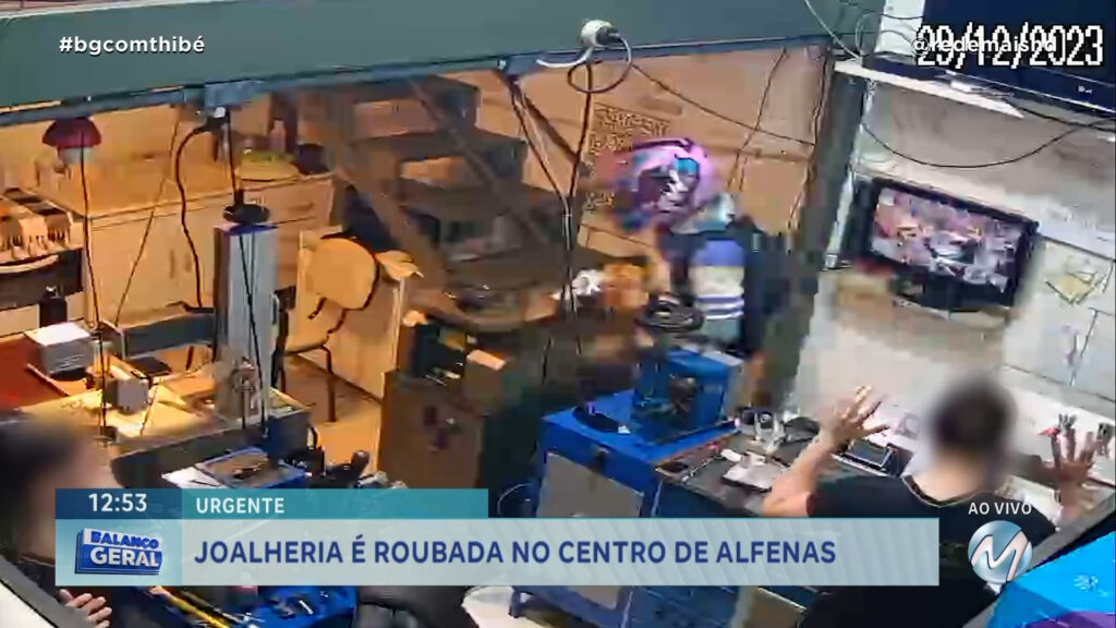 JOALHERIA É ALVO DE CRIMINOSO NO CENTRO DE ALFENAS