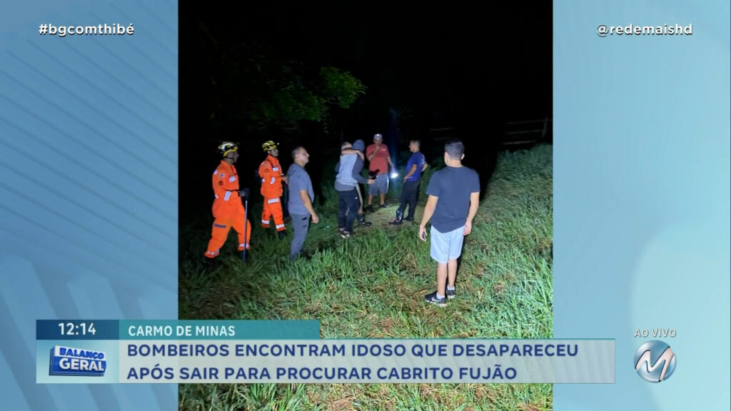 BOMBEIROS ENCONTRAM IDOSO QUE DESAPARECEU APÓS SAIR PARA PROCURAR CABRITO