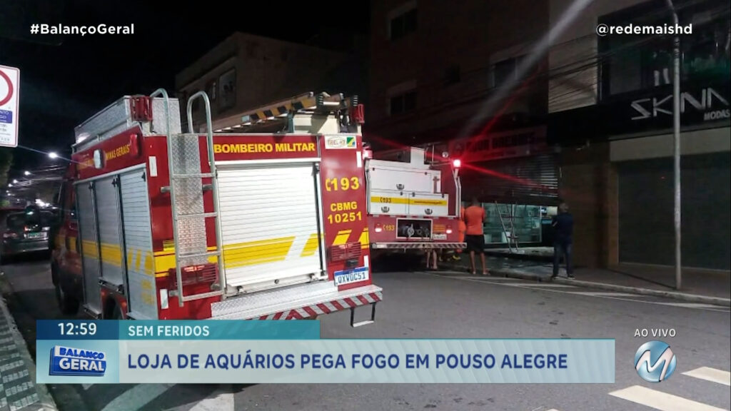 LOJA DE AQUÁRIOS PEGA FOGO EM POUSO ALEGRE