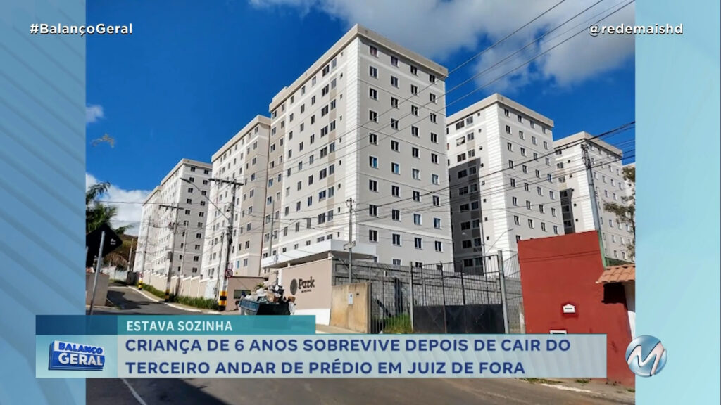 SOBREVIVEU: CRIANÇA DE 6 ANOS CAI DO TERCEIRO ANDAR DE PRÉDIO EM JUIZ DE FORA