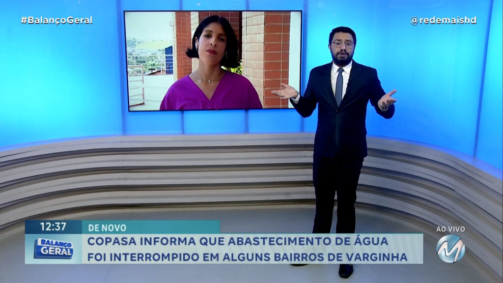 COPASA INFORMA QUE ABASTECIMENTO DE ÁGUA FOI INTERROMPIDO EM ALGUNS BAIRROS DE VARGINHA