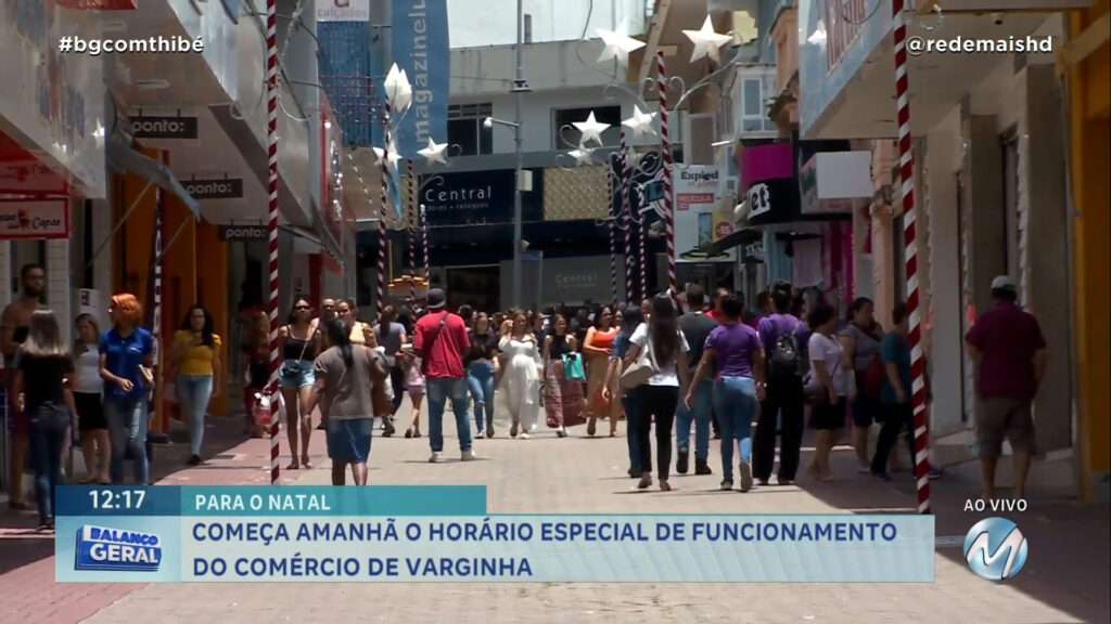 COMÉRCIO DE VARGINHA ABERTO NESTE FERIADO E JÁ COM HORÁRIO ESPECIAL PARA O NATAL