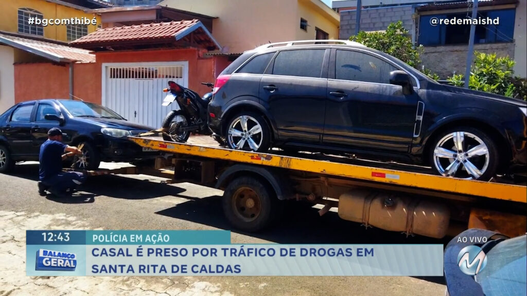 CASAL É PRESO POR TRÁFICO DE DROGAS EM SANTA RITA DE CALDAS