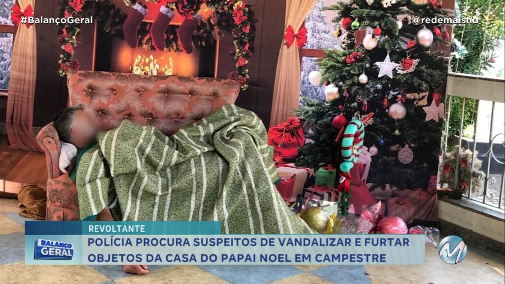 POLÍCIA PROCURA SUSPEITOS DE VANDALIZAR E FURTAR OBJETOS DA CASA DO PAPAI NOEL EM CAMPESTRE