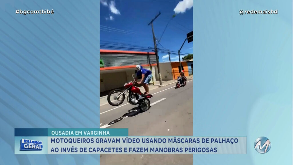 “ROLEZINHO DO GRAU”: MOTOQUEIROS COM MÁSCARA DE PALHAÇO CAUSAM EM VARGINHA
