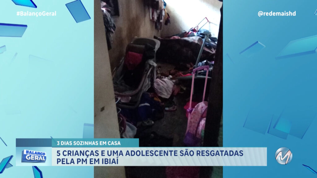 MÃE SAI DE CASA E DEIXA CINCO FILHOS SOZINHOS POR TRÊS DIAS EM IBIAÍ