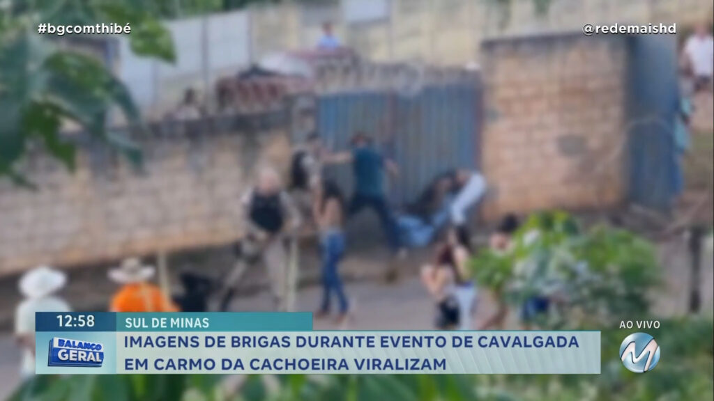 VIRALIZOU: IMAGENS DE BRIGAS DURANTE EVENTO DE CAVALGADA EM CARMO DA CACHOEIRA