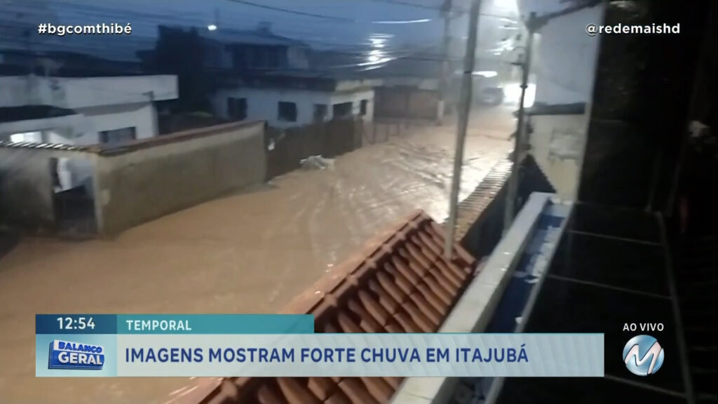 TEMPORAL: IMAGENS MOSTRAM FORTE CHUVA EM ITAJUBÁ