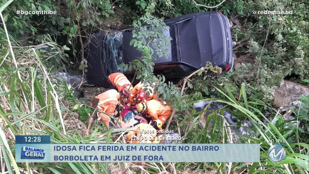 IDOSA FICA FERIDA EM ACIDENTE NO BAIRRO BORBOLETA EM JUIZ DE FORA