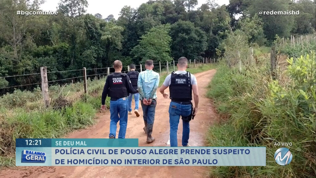 POLÍCIA PRENDE EM POUSO ALEGRE SUSPEITO DE HOMICÍDIO NO INTERIOR DE SÃO PAULO