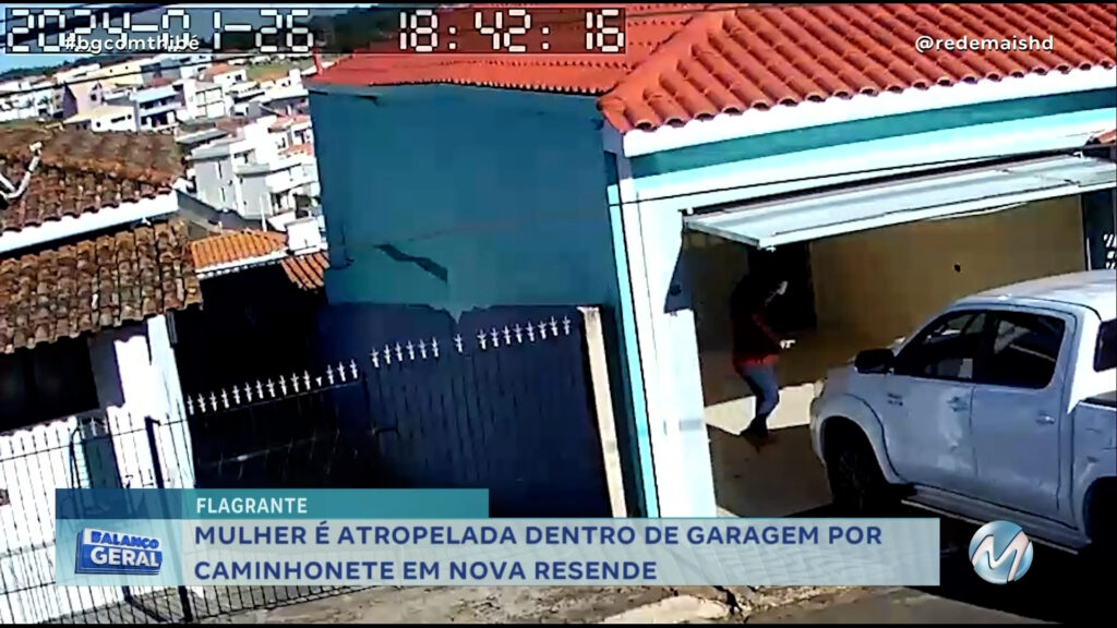 MULHER É ATROPELADA DENTRO DE GARAGEM POR CAMINHONETE EM NOVA RESENDE