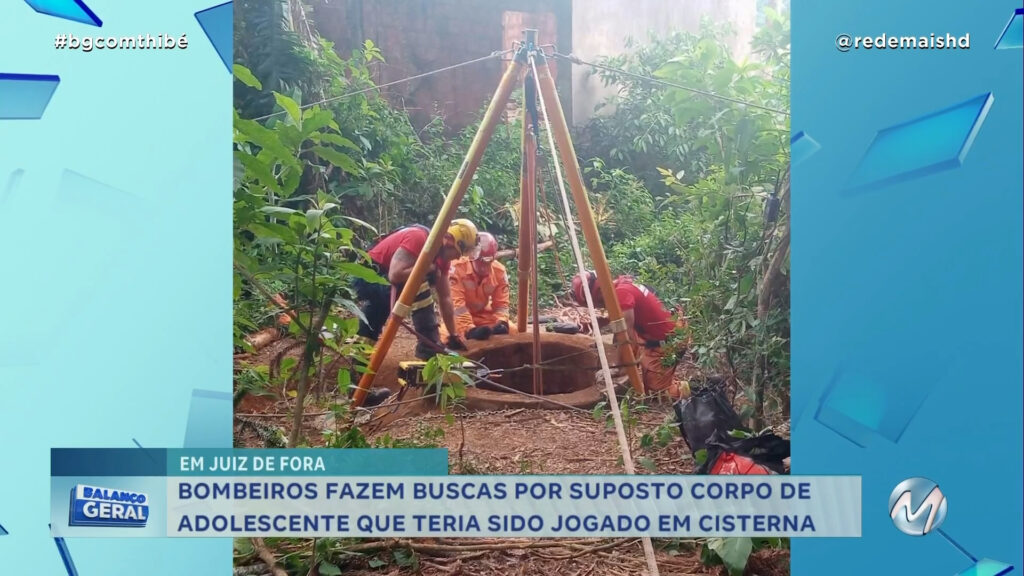 BOMBEIROS FAZEM BUSCAS POR SUPOSTO CORPO DE ADOLESCENTE QUE TERIA SIDO JOGADO EM CISTERNA