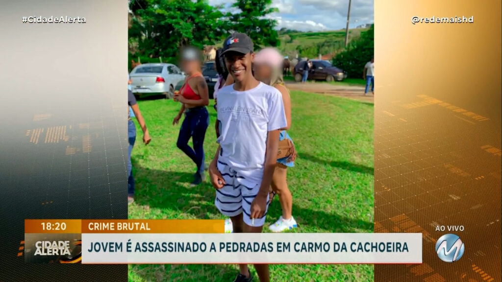 CRIME BRUTAL: JOVEM É ASSASSINADO A PEDRADAS EM CARMO DA CACHOEIRA