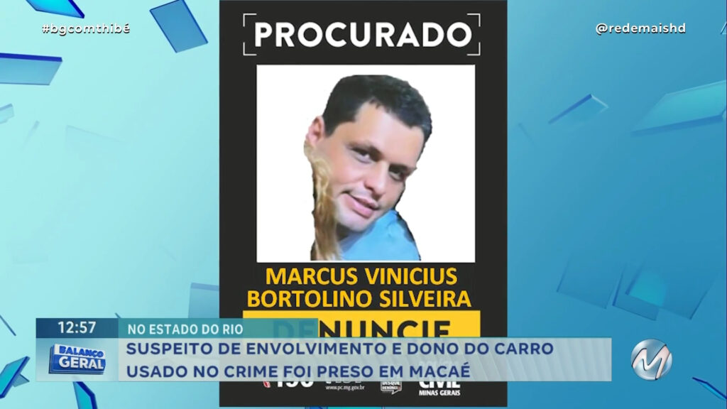 SUSPEITO DE ASSASSINATO EM MURIAÉ É PRESO NO RIO DE JANEIRO