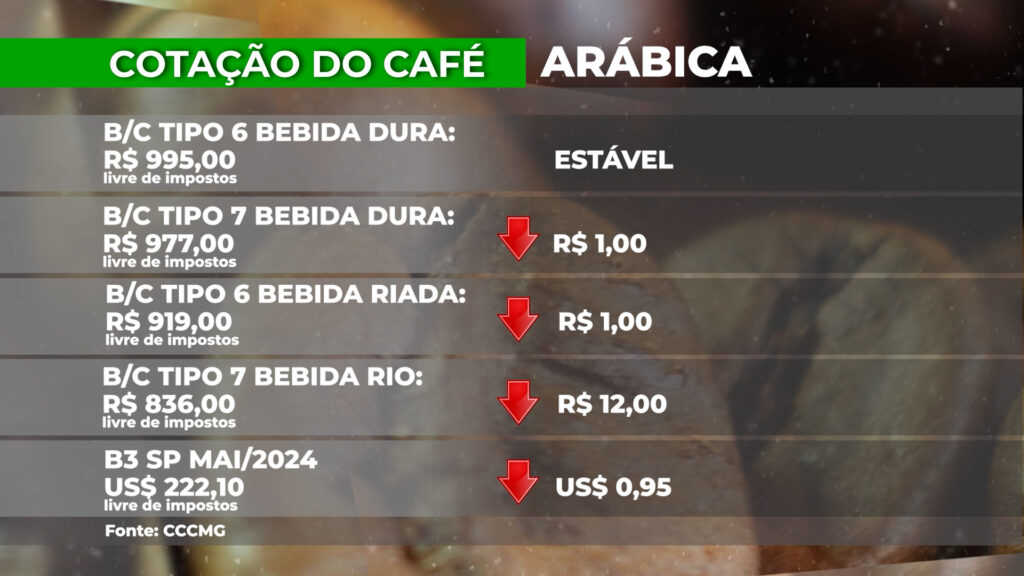 COTAÇÃO DO CAFÉ – 26/02/24